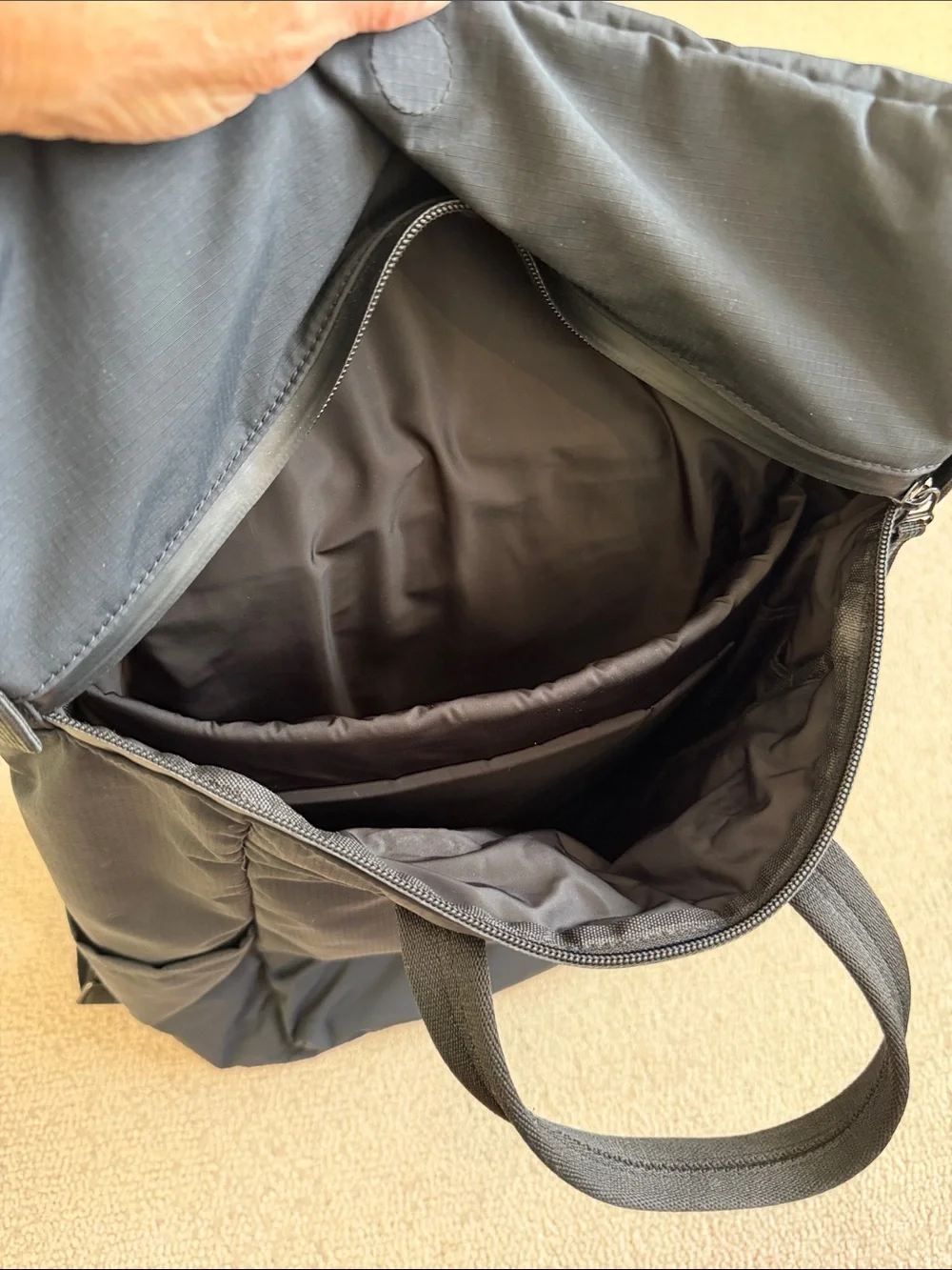 Men’s Steven Alan Black Roll-Top Backpack